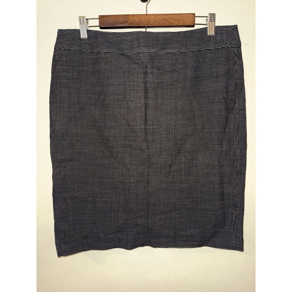 Armani Collezioni Virgin Wool Micro Houndstooth Pencil Skirt Size 10 Italy